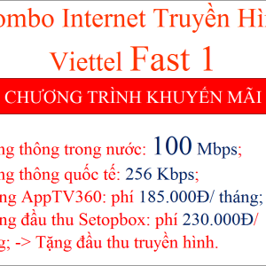 Combo internet truyền hình Viettel Fast 1
