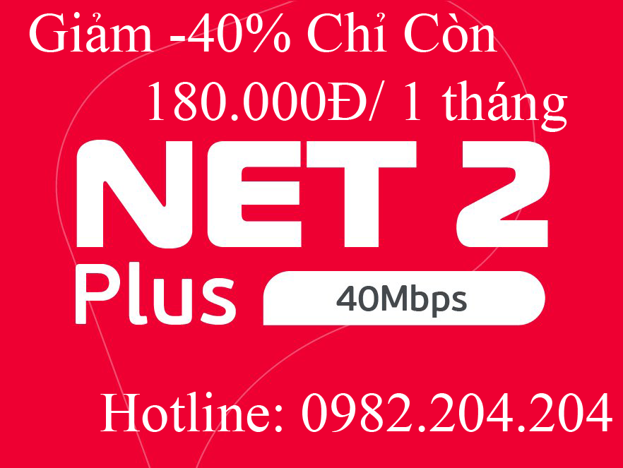 2.Đăng ký mạng wifi Viettel gói Net 2 plus tại tỉnh chỉ 180.000Đ 1 tháng