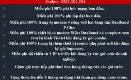 Lắp Đặt Mạng Internet FTTH Cáp Quang Wifi Viettel Quận 11 TPHCM 2022