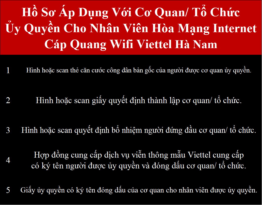 Đăng ký wifi Viettel Hà Nam