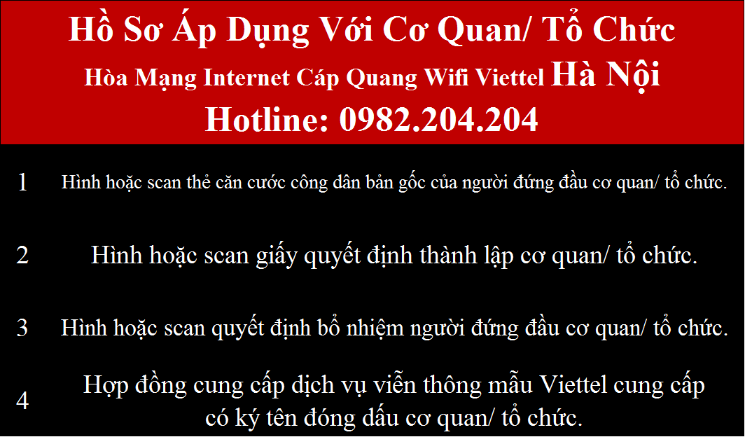 Gói cước mạng Viettel Hà Nội