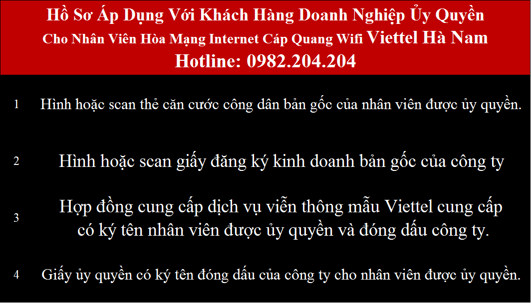 Khuyến mãi internet Viettel Hà Nam